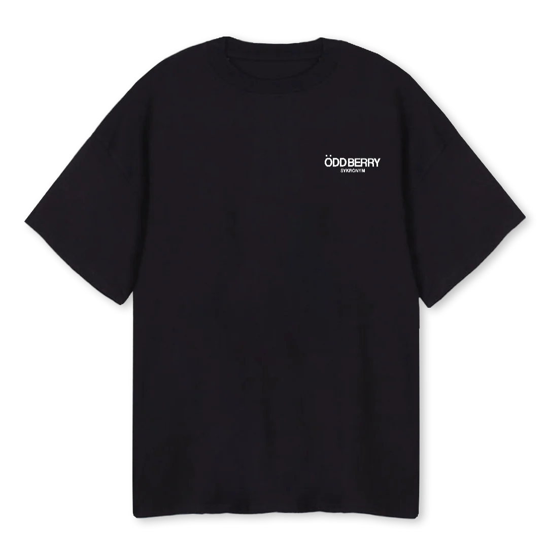 ODD BERRY CAMP OSBT Black Oversized Tee.