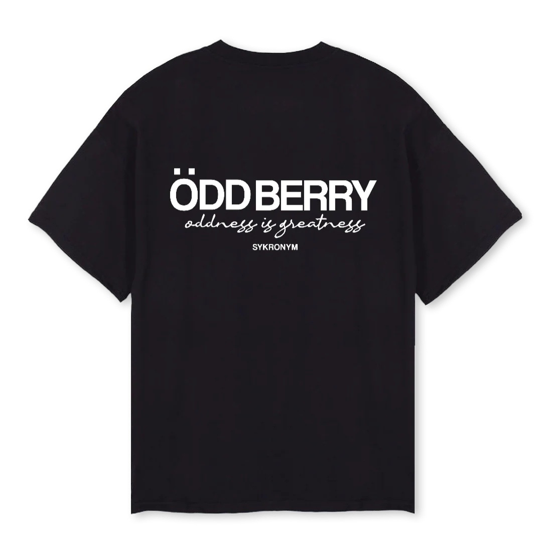 ODD BERRY CAMP OSBT Black Oversized Tee. - Image 2