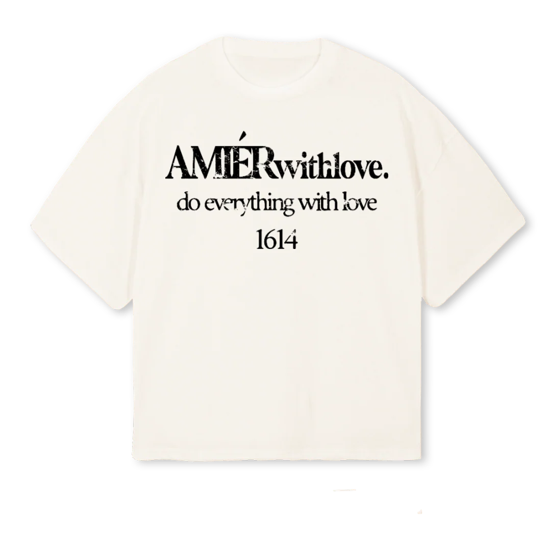OFFWHITEONESIXFOUR Vintage White Oversized Boxy Tee.