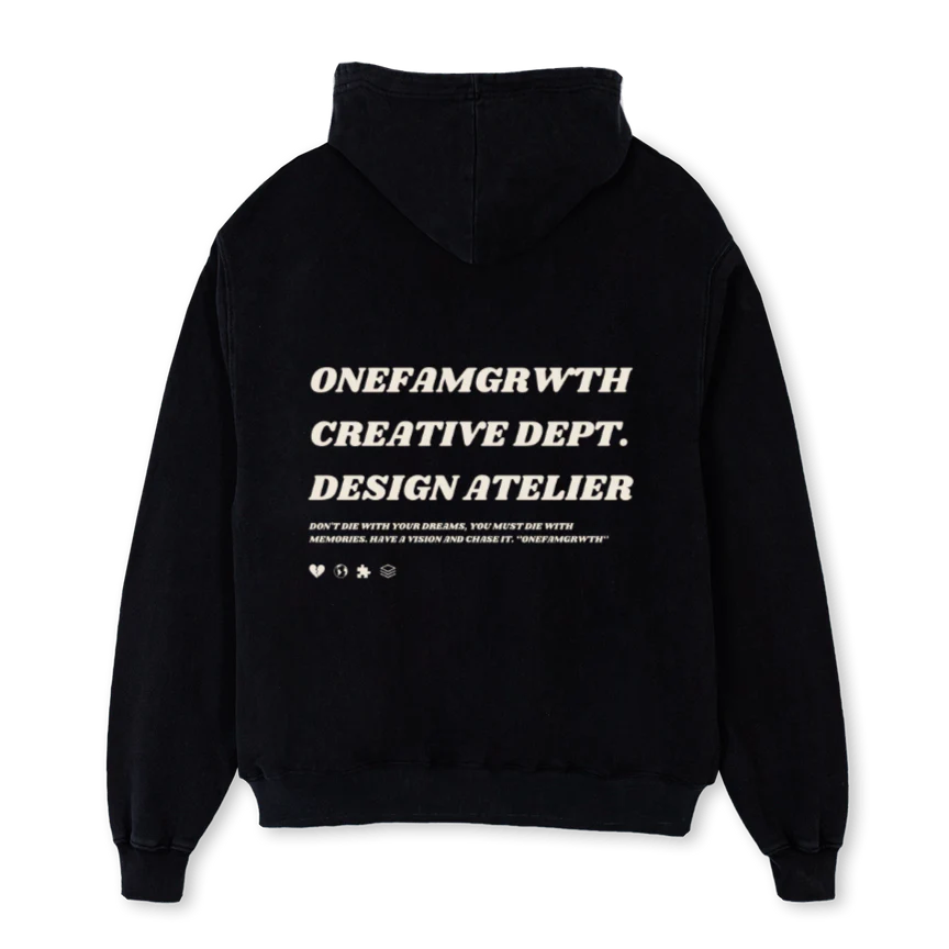 OFGBEIGEH Black Oversized Hoodie. - Image 2
