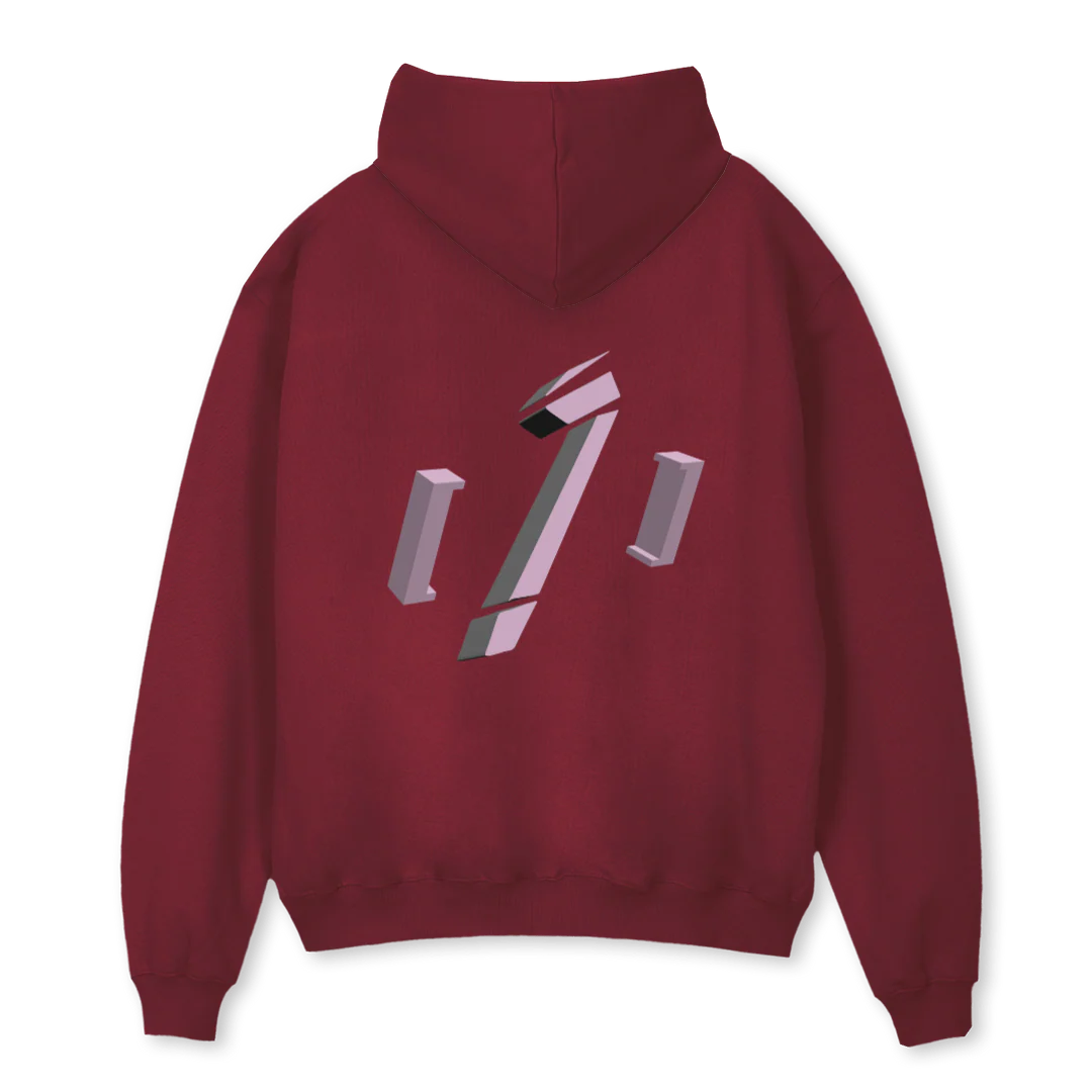 OGLOGO Burgundy Oversized Hoodie. - Image 2