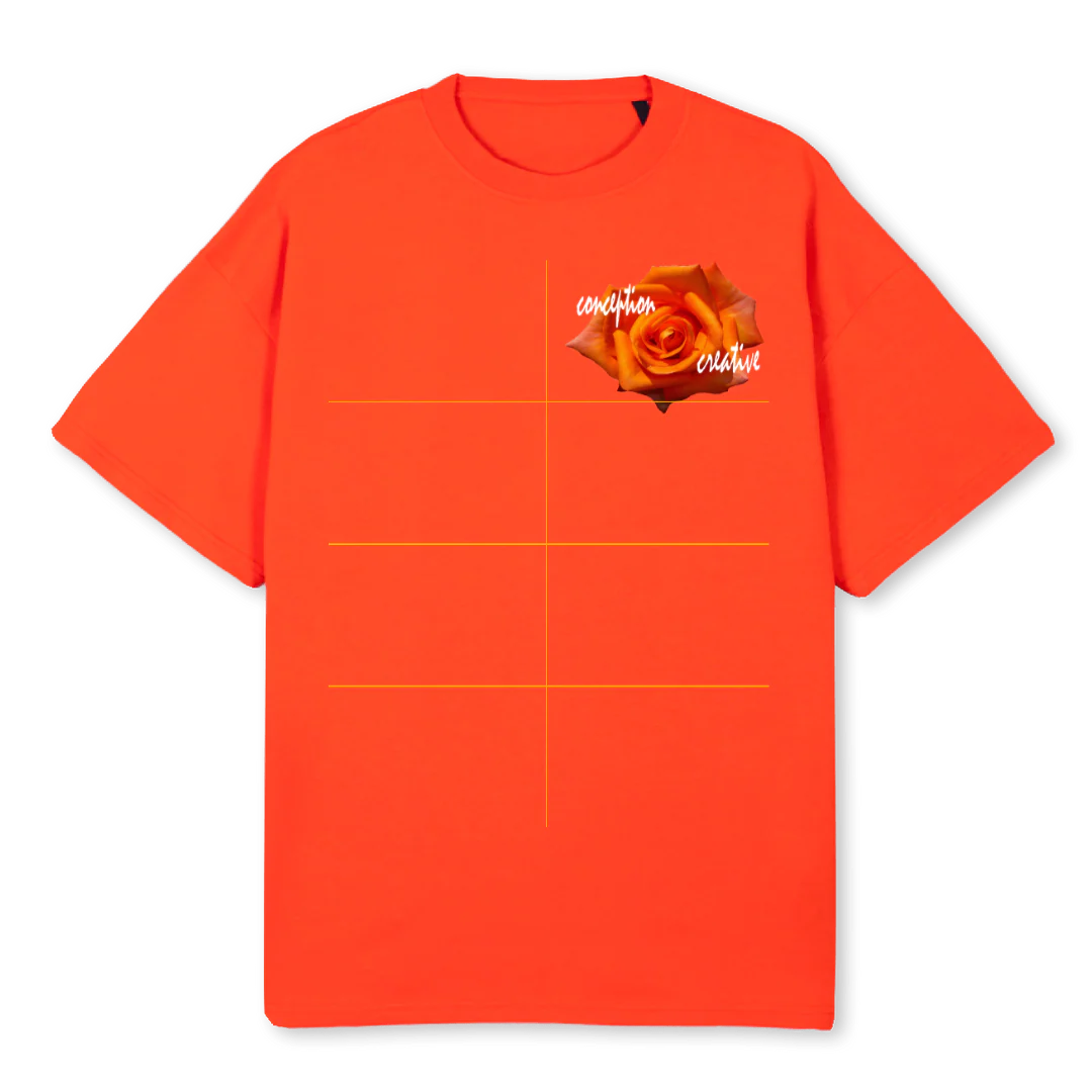 OJ Hot Orange Oversized Tee.
