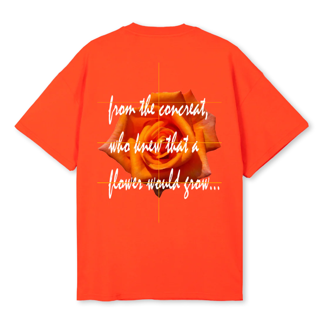 OJ Hot Orange Oversized Tee. - Image 2