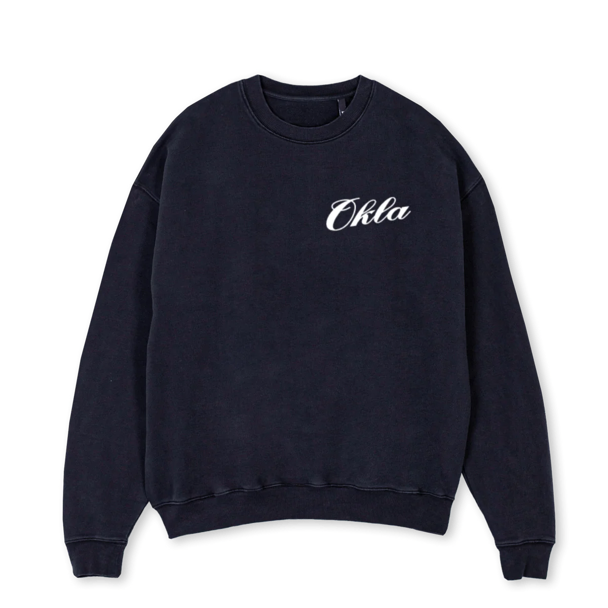 OKLA VINTAGE Vintage Black Oversized Crewneck Sweater.