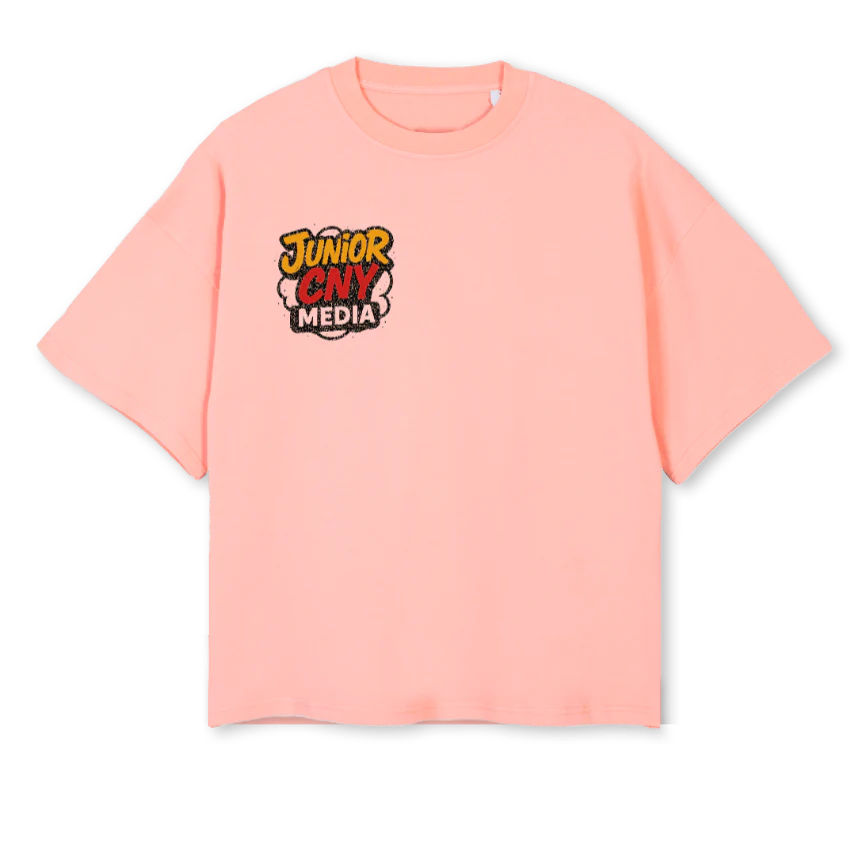 OLD SCHOO Pink Clay Oversized Boxy Tee.
