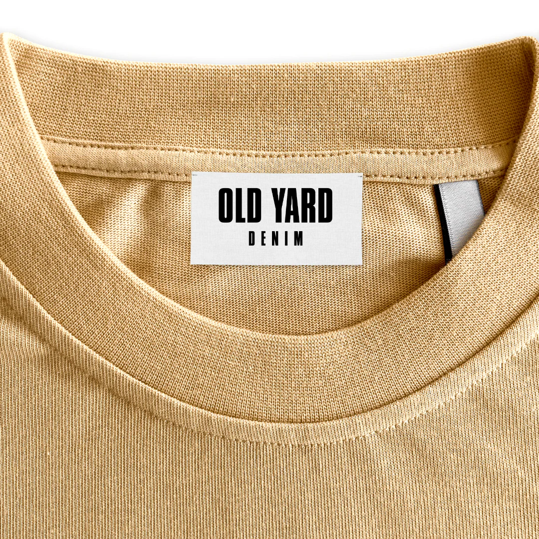 OLD YARD DENIM Custom Neck Label.
