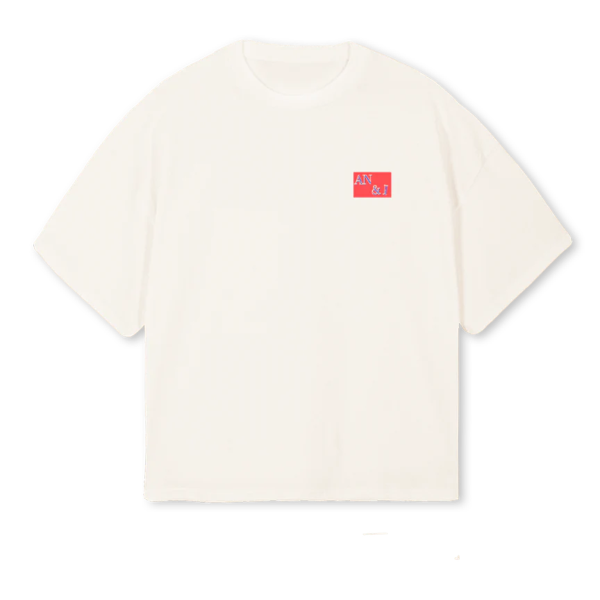 OLDFASH Vintage White Oversized Boxy Tee.