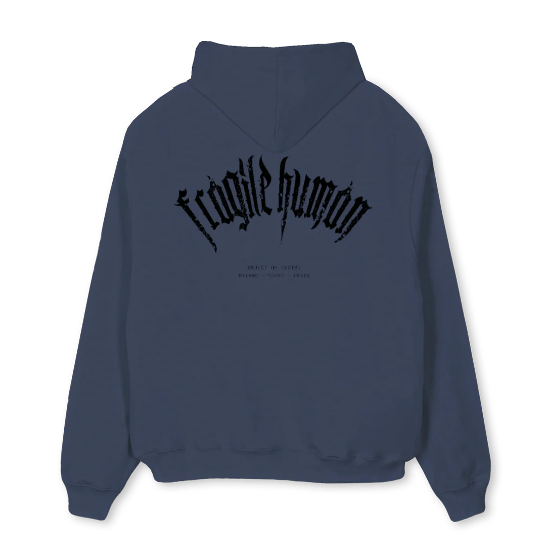 OLDLOG HD_NAVY Navy Blue Oversized Hoodie. - Image 2