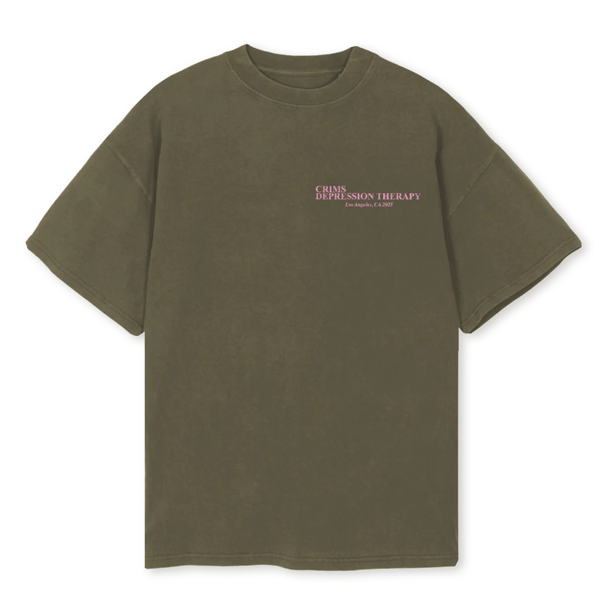 OLIVEPINK Vintage Olive Oversized Tee.