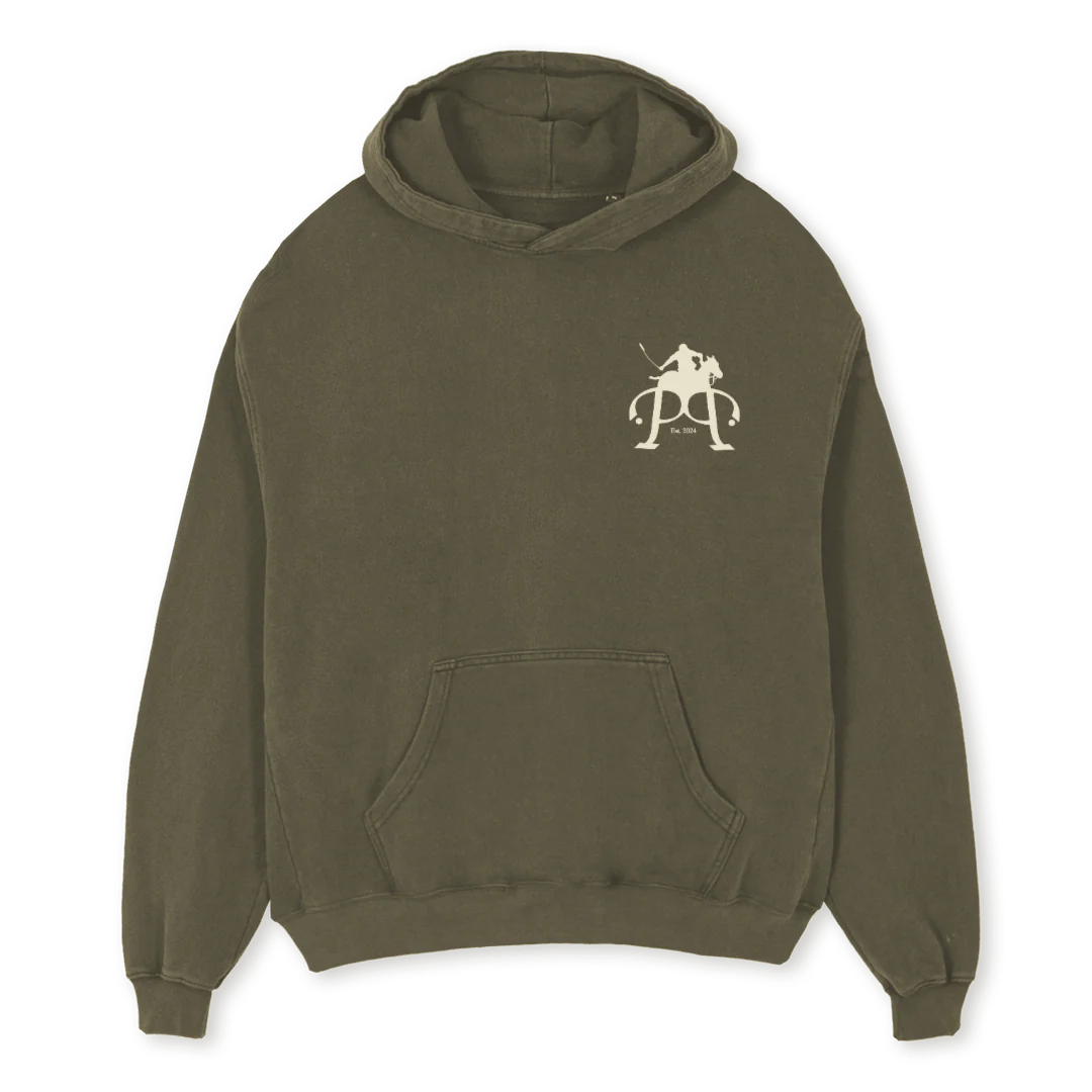 OLIVESC Vintage Olive Oversized Hoodie.