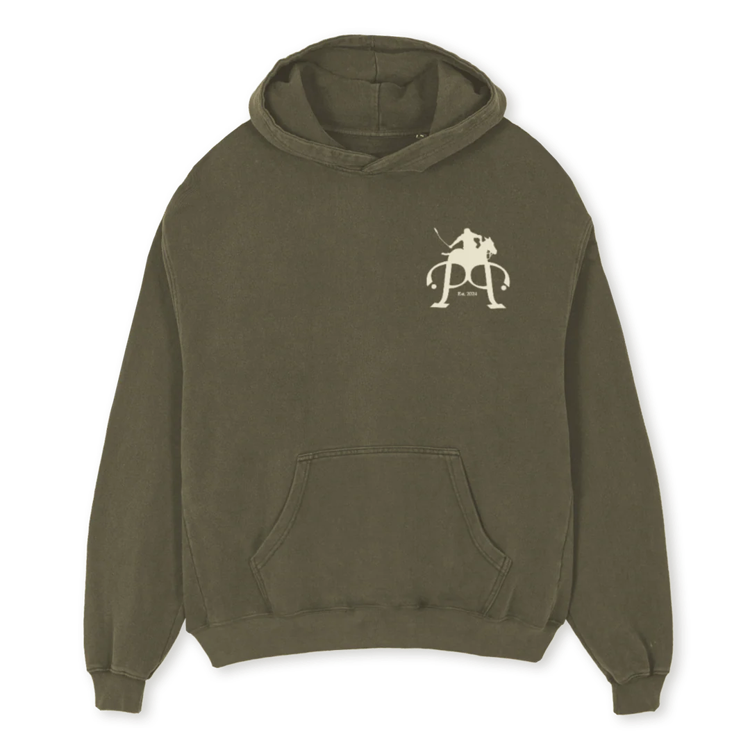 OLIVESH Vintage Olive Oversized Hoodie.