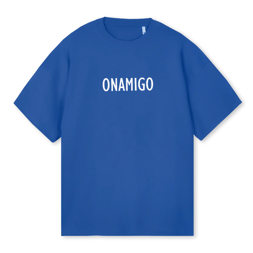 ONAMIGOBLUE Cobalt Blue Oversized Tee.