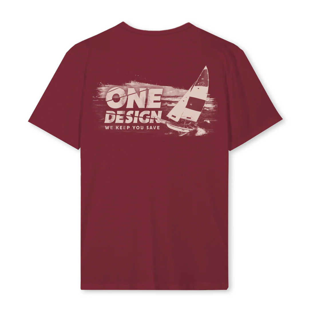 ONEDBLACKYELLOW Burgundy Regular Tee. - Image 2