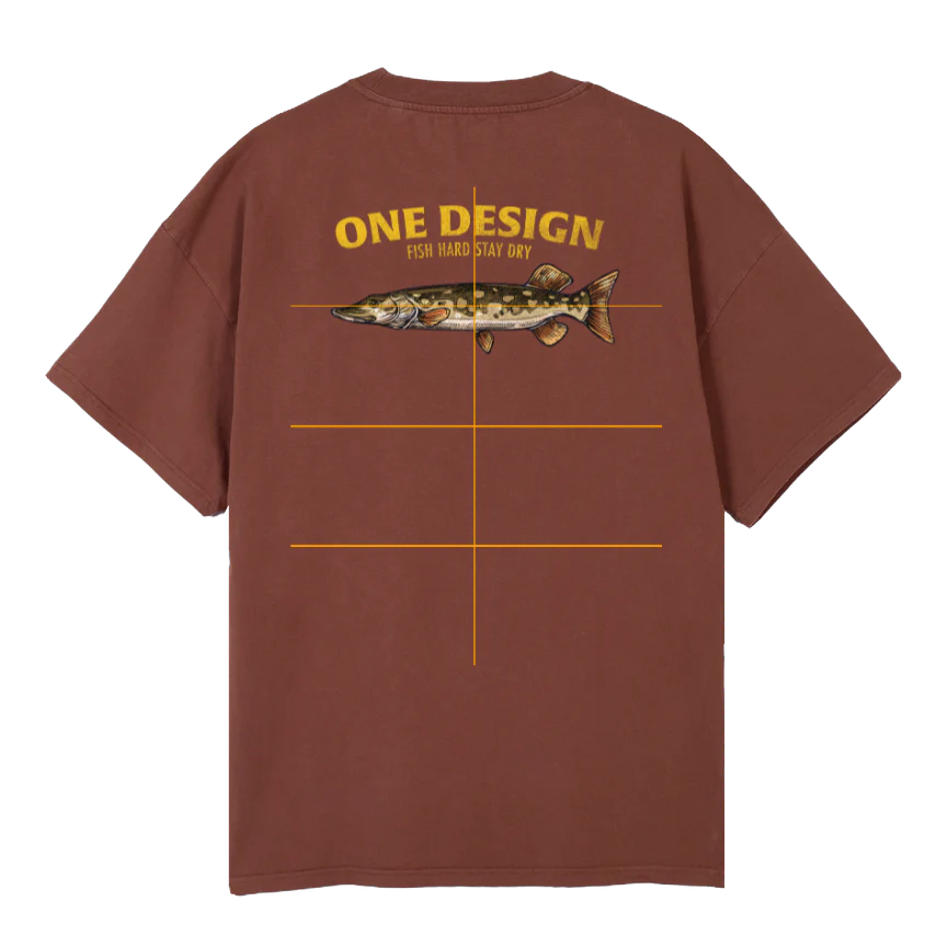 ONEDESIGNFISHBROWN Vintage Brown Oversized Tee. - Image 2