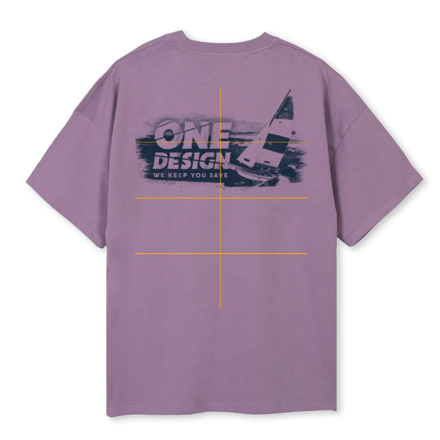 ONEDESIGNSAILPURBLE Purple Oversized Tee. - Image 2