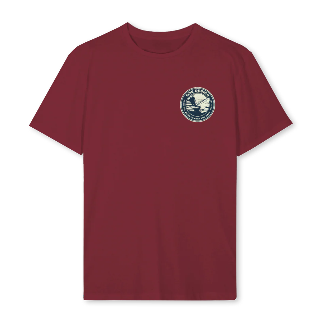 ONEDESIGNSAILRED Burgundy Regular Tee.