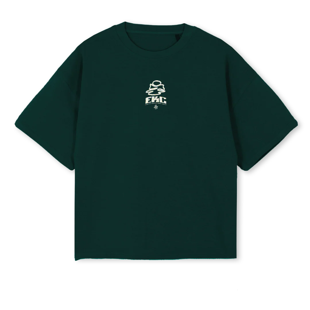 EKCTWENTYSIX_WG Wild Green Oversized Boxy Tee.