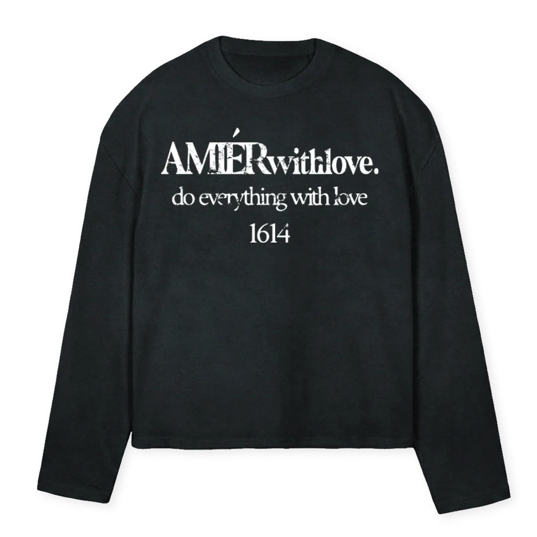 ONESIXFOURTEE Vintage Black Oversized Boxy LS Tee.