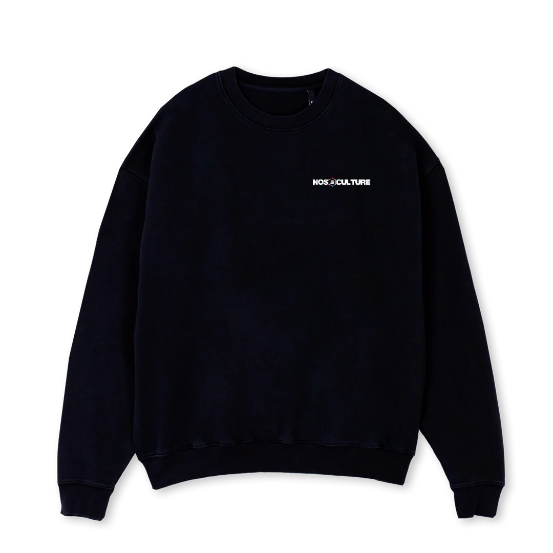 ONI  Black Oversized Crewneck Sweater.