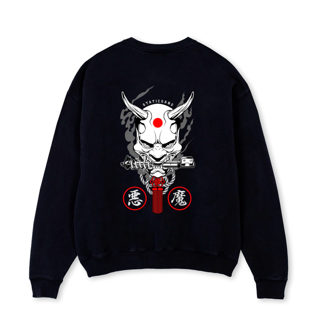 ONI Black Oversized Crewneck Sweater. - Image 2