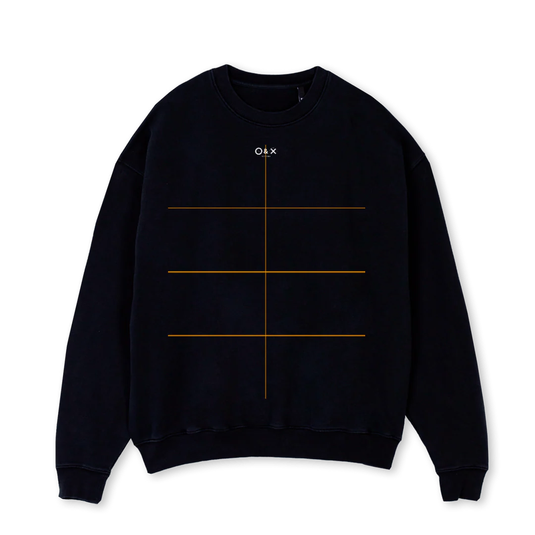 ONXBUNNY Black Oversized Crewneck Sweater.