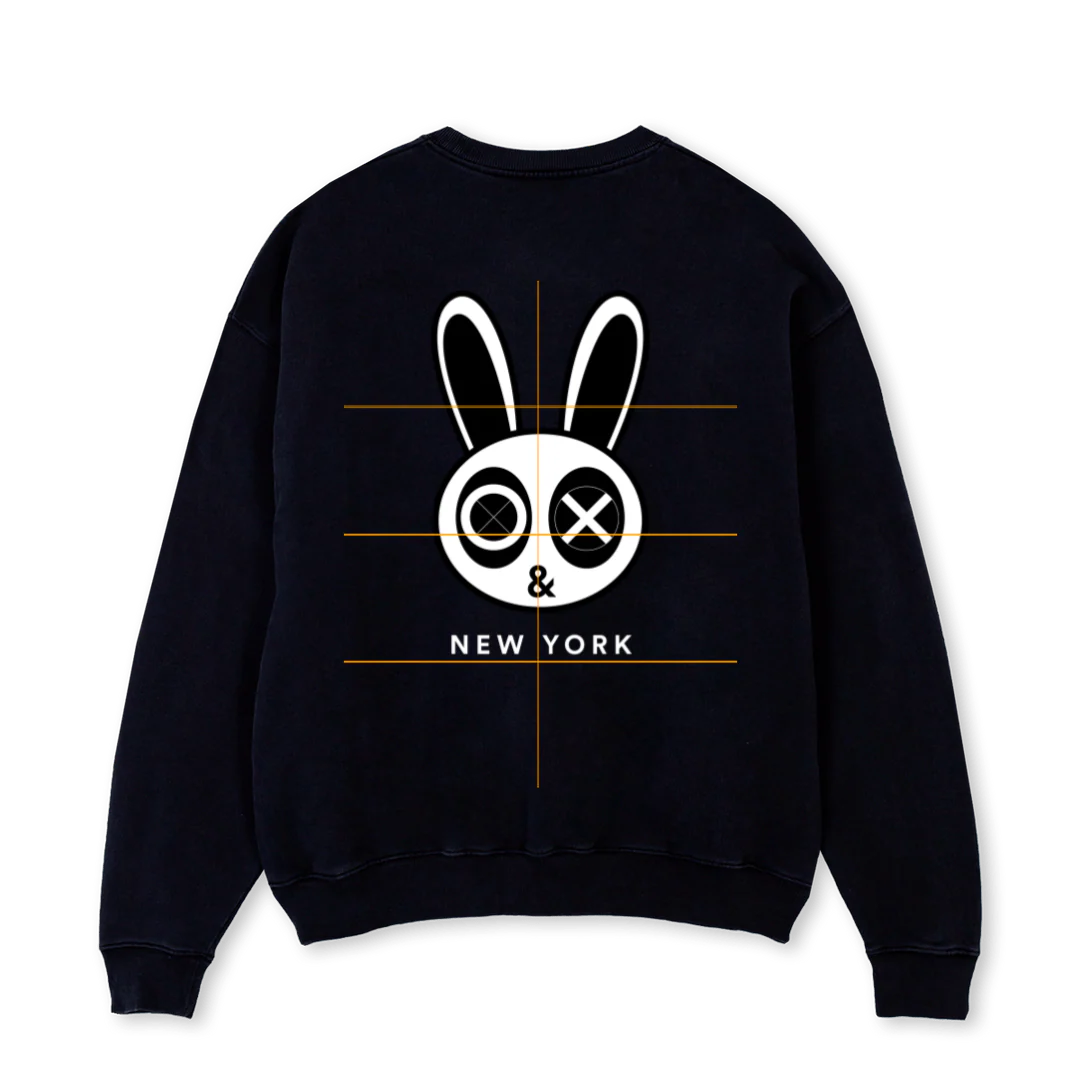 ONXBUNNY Black Oversized Crewneck Sweater. - Image 2