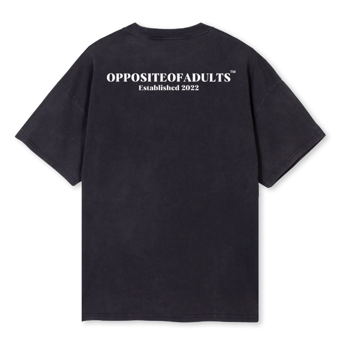 OPPOSITEOFADULTS VBT Vintage Black Oversized Tee.