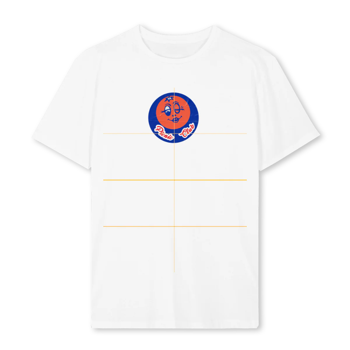 ORANGE White Regular Tee.