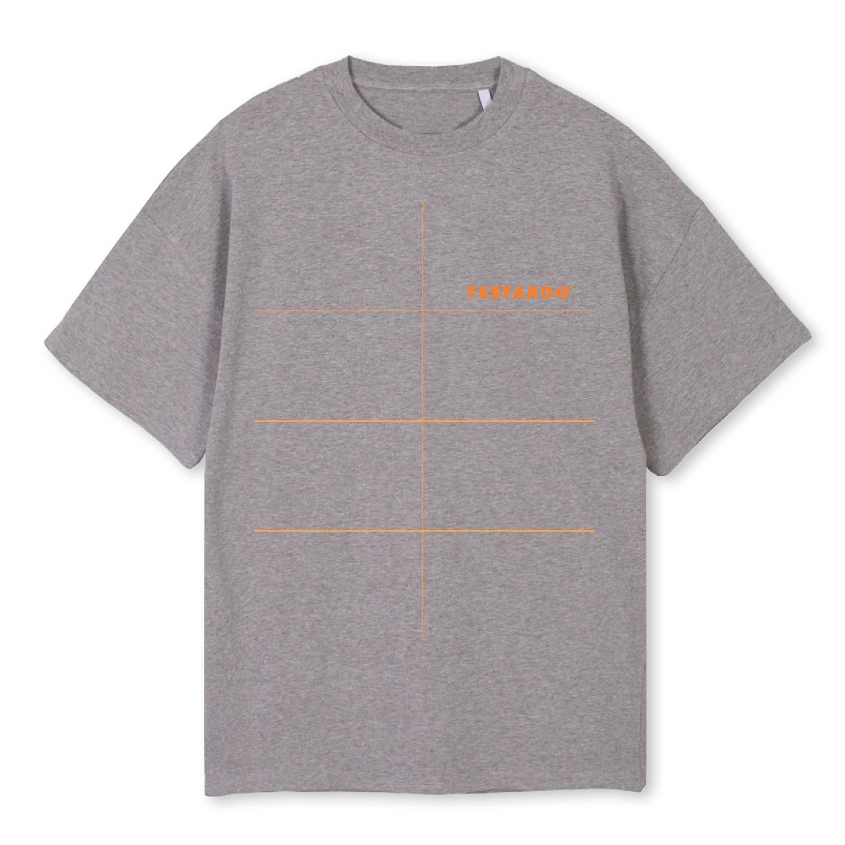 ORANGESHADETEE Grey Marl Oversized Tee.