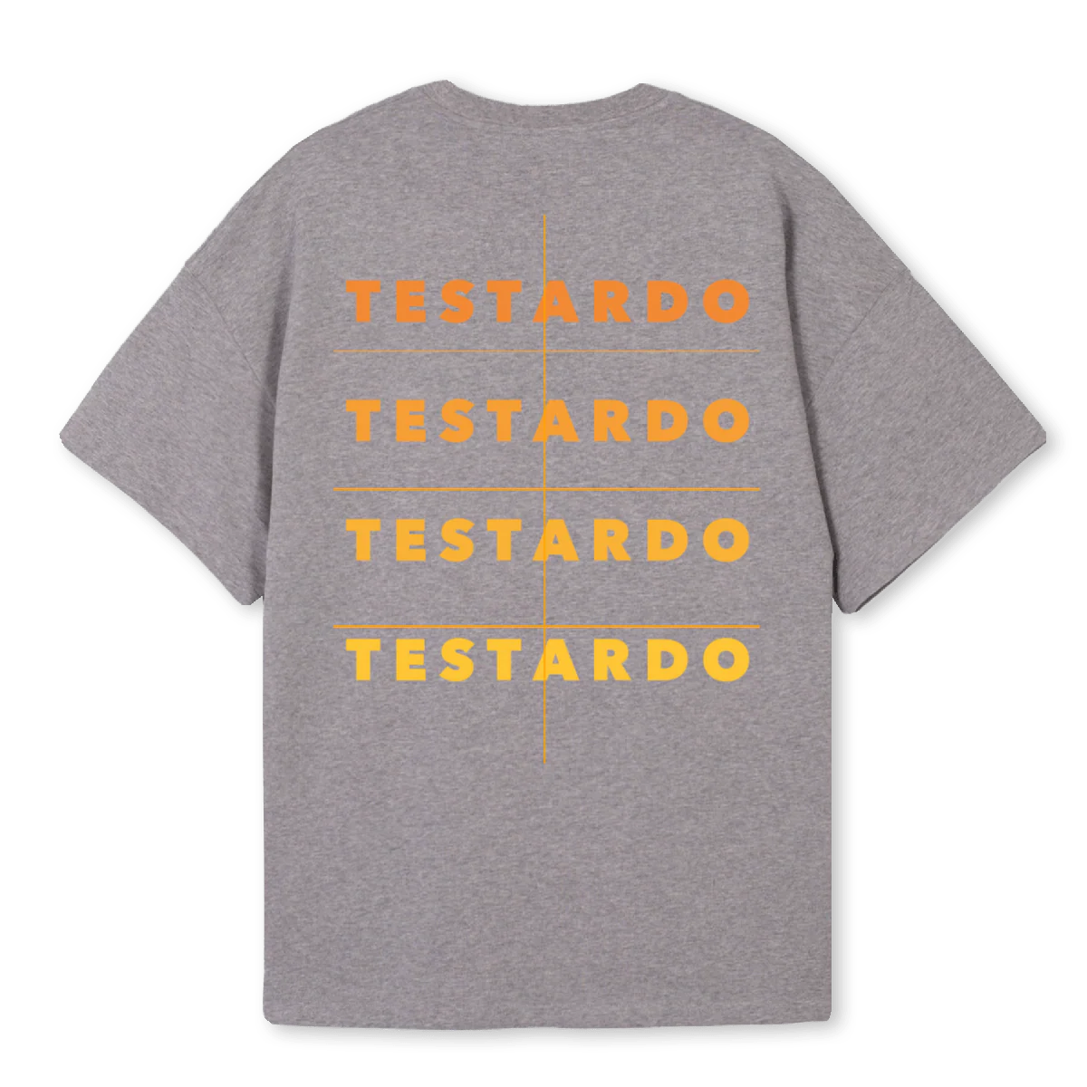 ORANGESHADETEE Grey Marl Oversized Tee. - Image 2