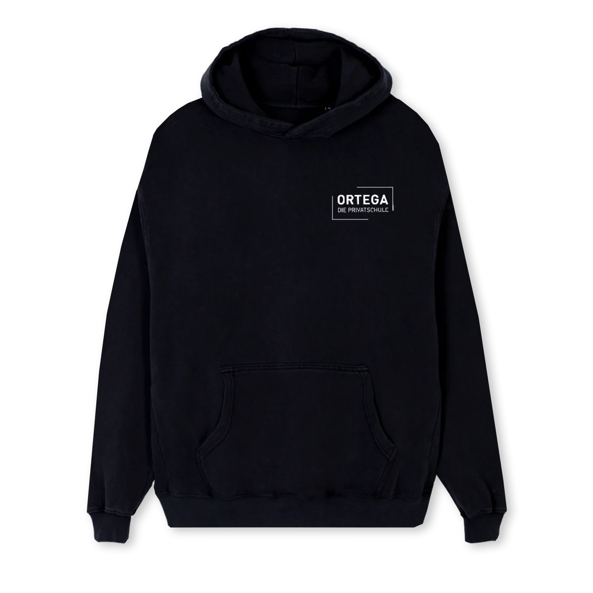 ORTEGA Black Regular Hoodie.