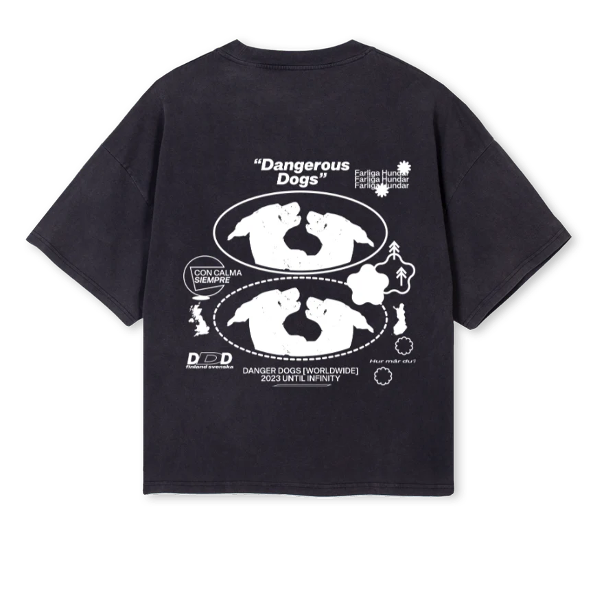 OSCAR Vintage Black Oversized Boxy Tee. - Image 2