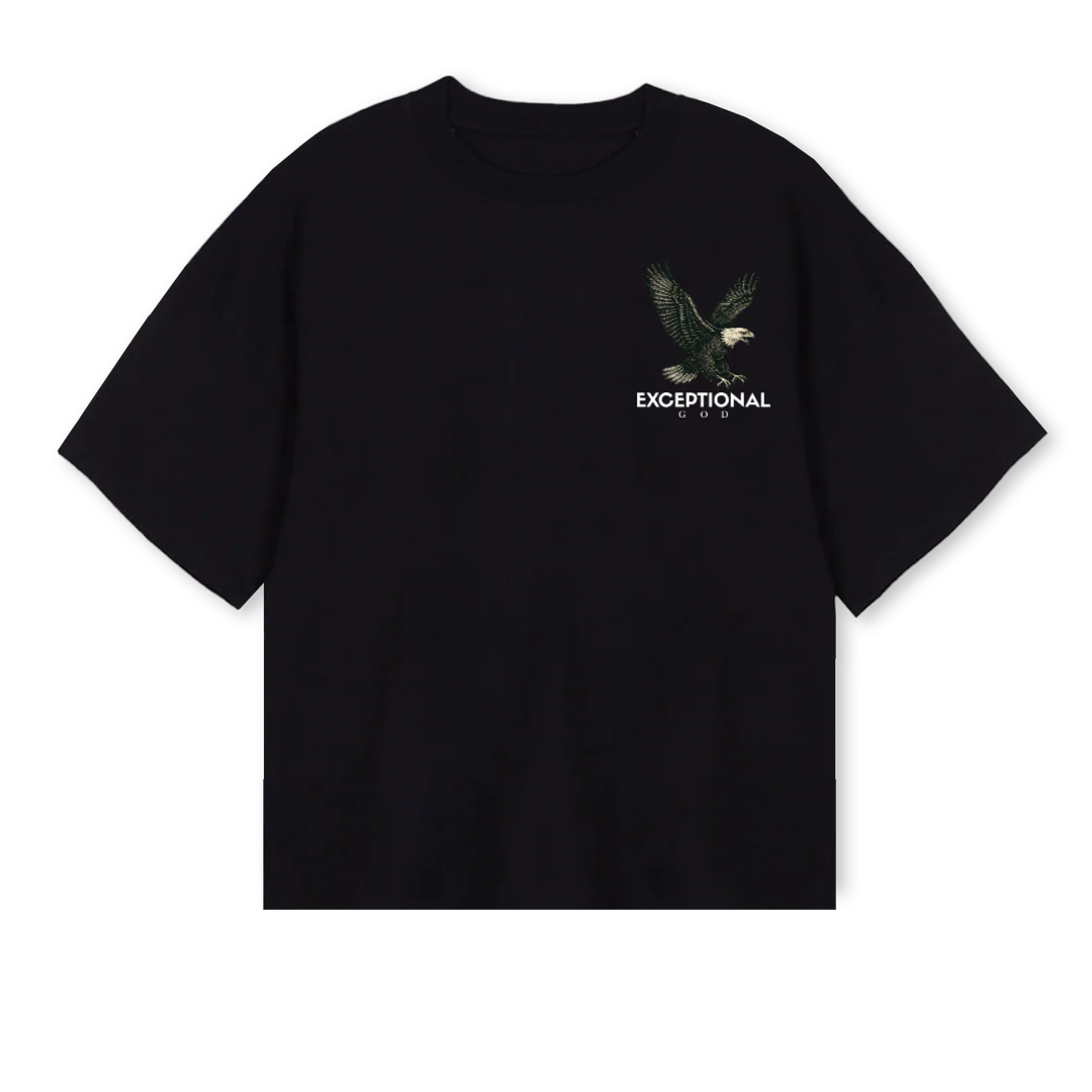 OSEAGBLK Black Oversized Boxy Tee.