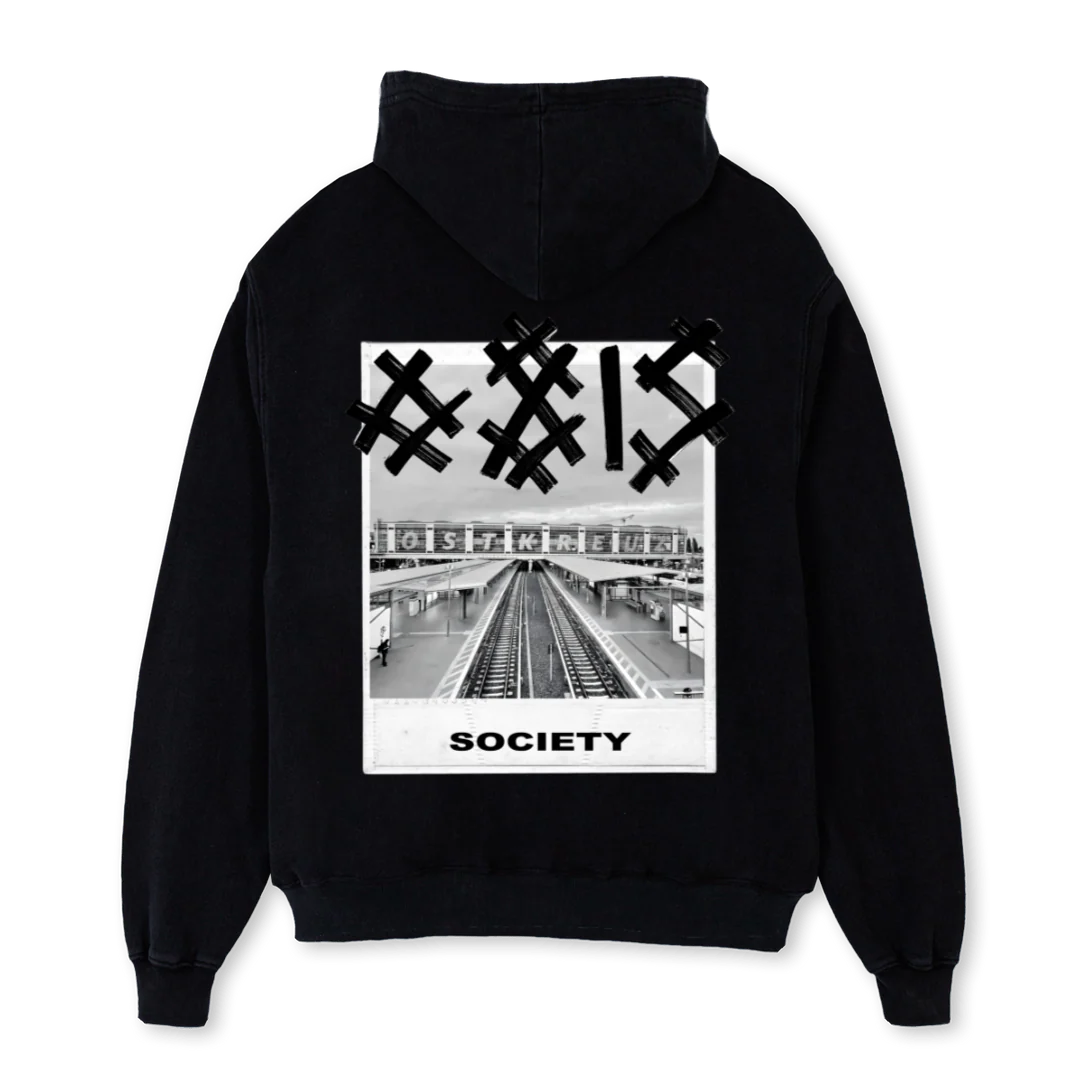 OSTX Black Oversized Hoodie. - Image 2