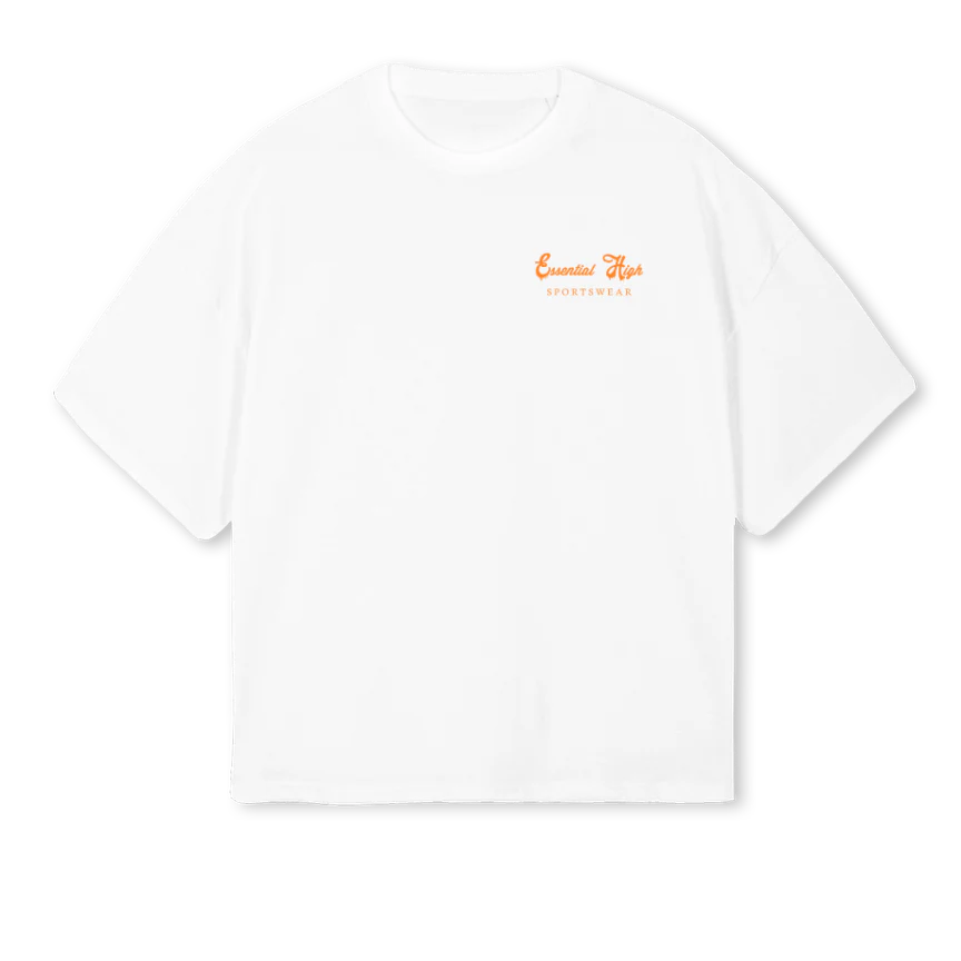 OSYNAPSE White Oversized Boxy Tee.