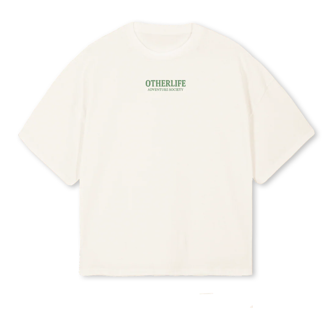 OTHERLIFE IDENTITY Vintage White Oversized Boxy Tee.