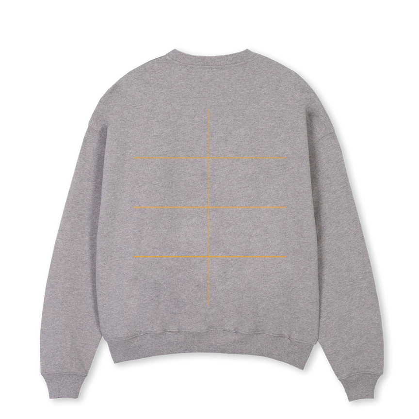 OURSWEATERGRAY Grey Marl Oversized Crewneck Sweater. - Image 2