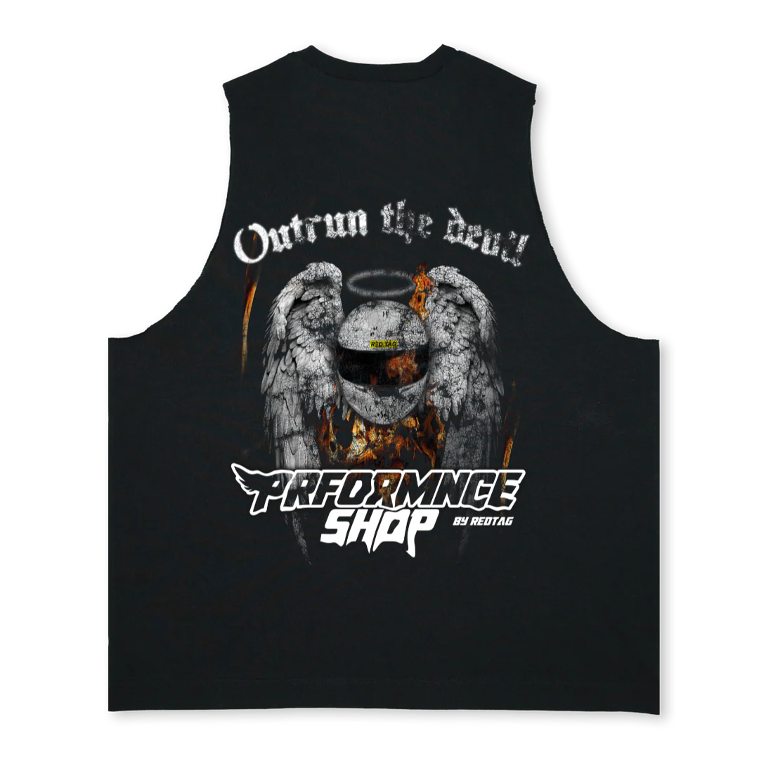 OUTRUNVESTBLACK Deep Black Oversized Vest. - Image 2