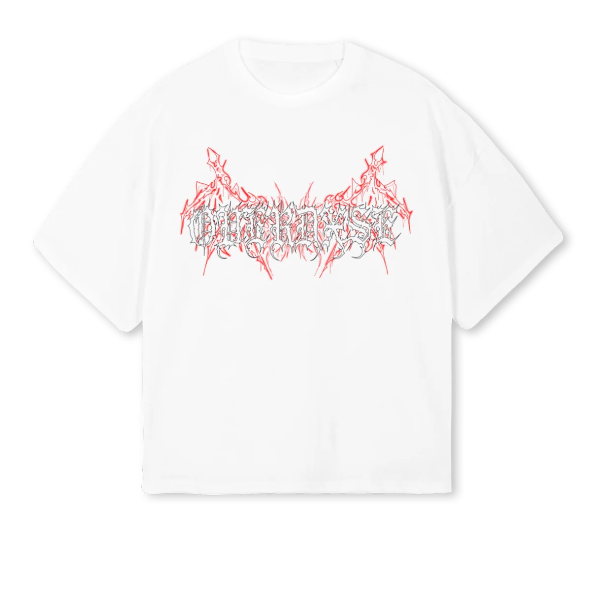 OVERDXSETRIBE_1 White Oversized Boxy Tee.