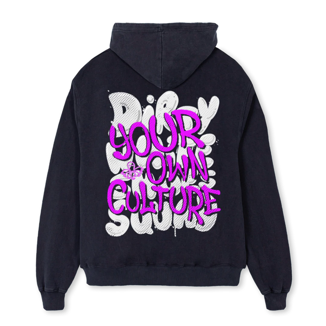 OVERLAP Vintage Black Oversized Hoodie. - Image 2