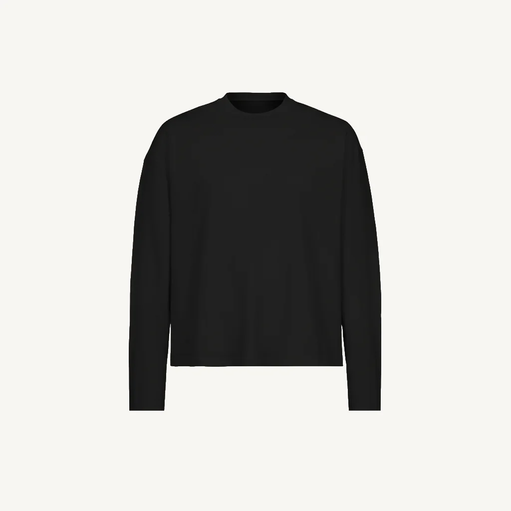 Oversized Boxy LS Tee Embroidered Sample. - Image 10