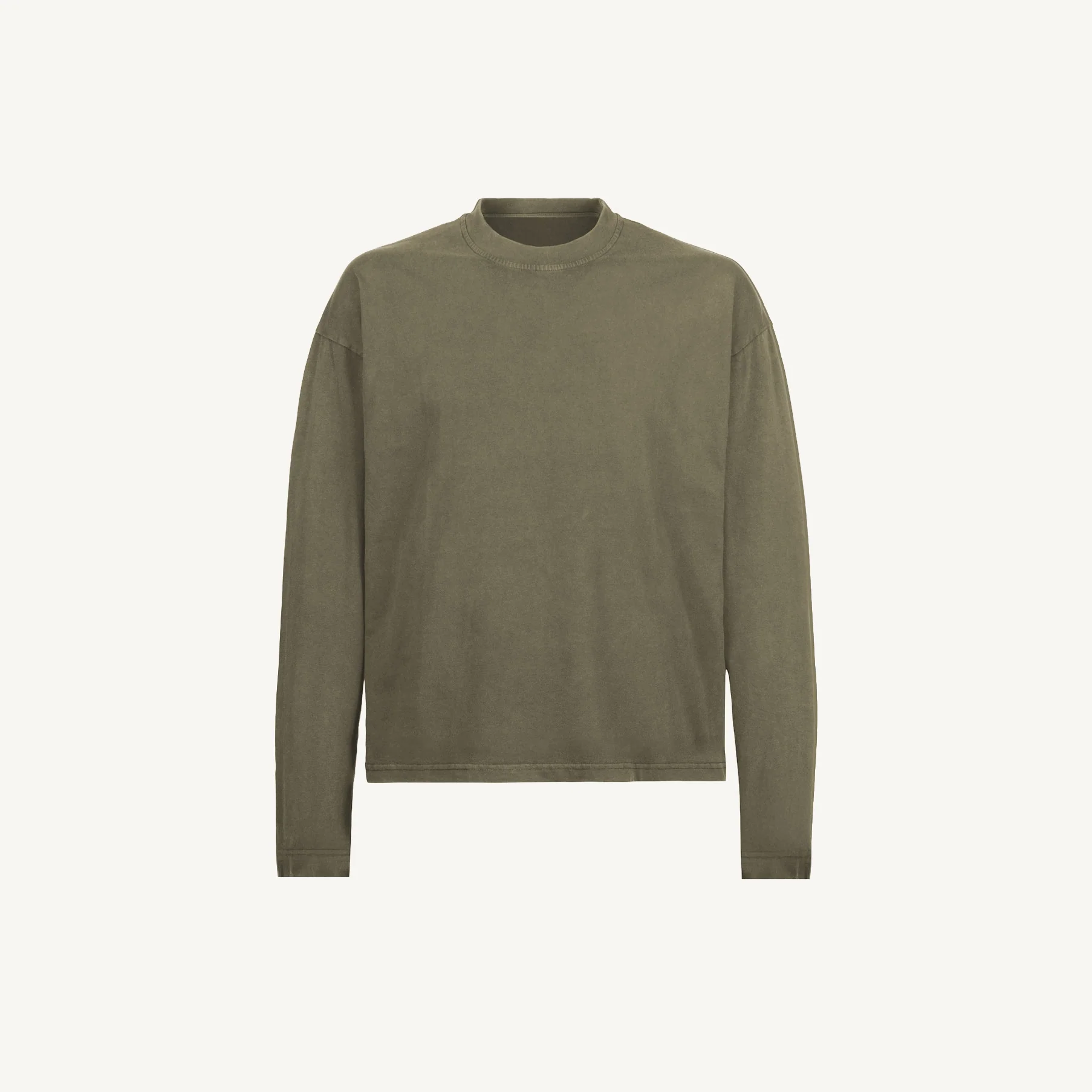 Oversized Boxy LS Tee Embroidered Sample. - Image 2