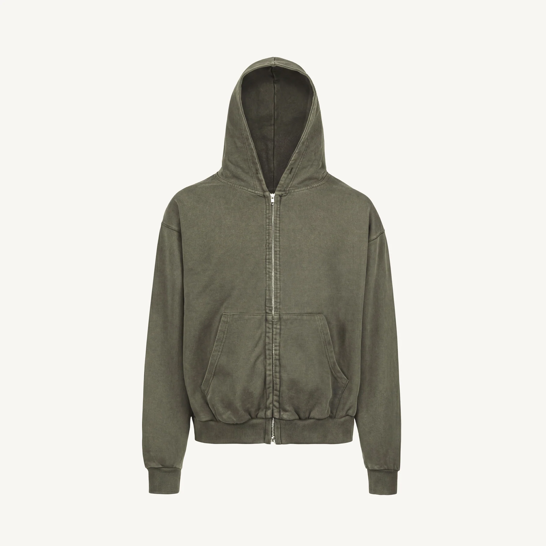 Oversized Zipped Hoodie Embroidered Sample. - Image 9