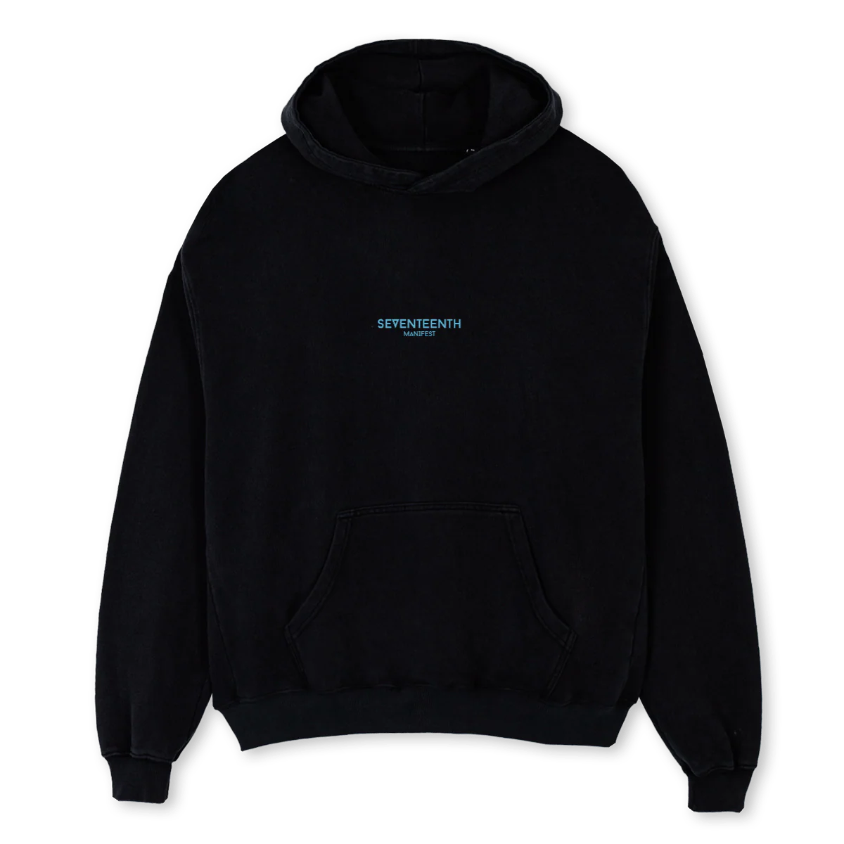 OVERSIZEDHOODBLUE Black Oversized Hoodie.