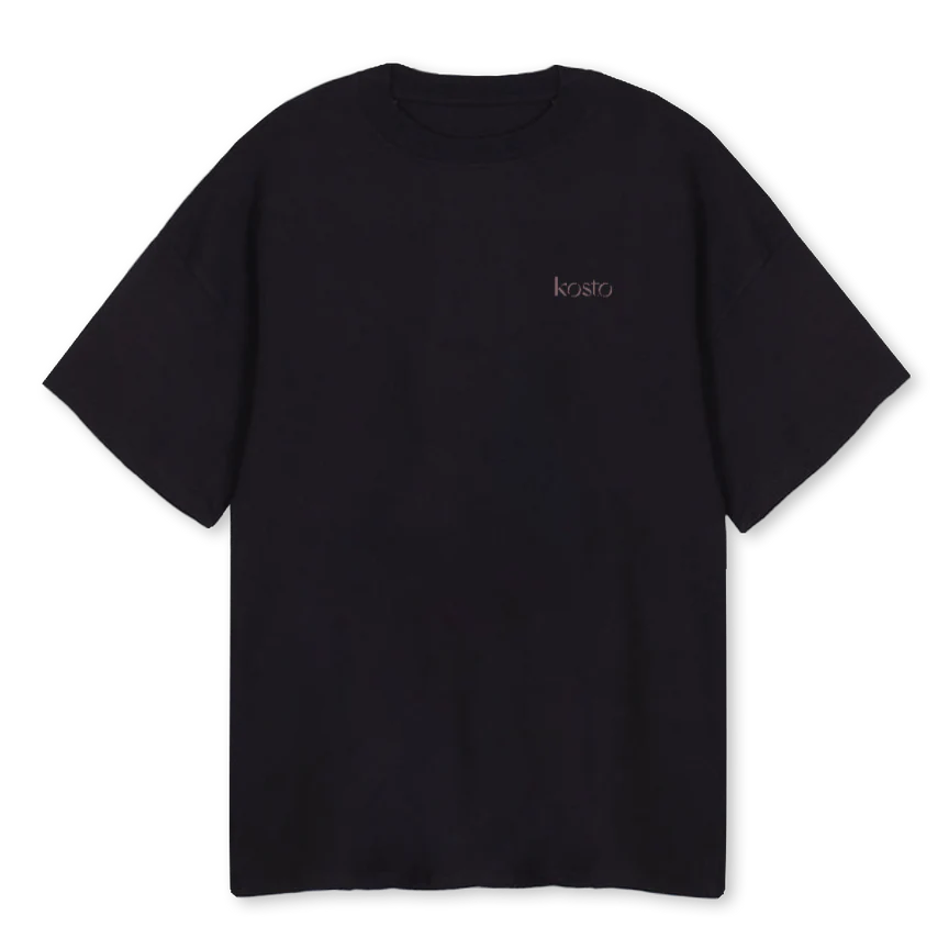 OVERSIZEDKOSTO Black Oversized Tee.