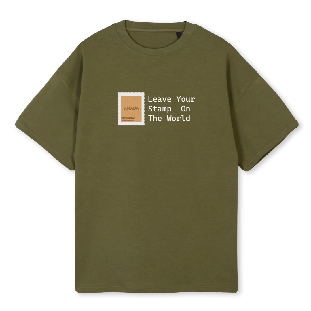 OVERSIZESTAMPTSHIRT Kaki Oversized Tee.