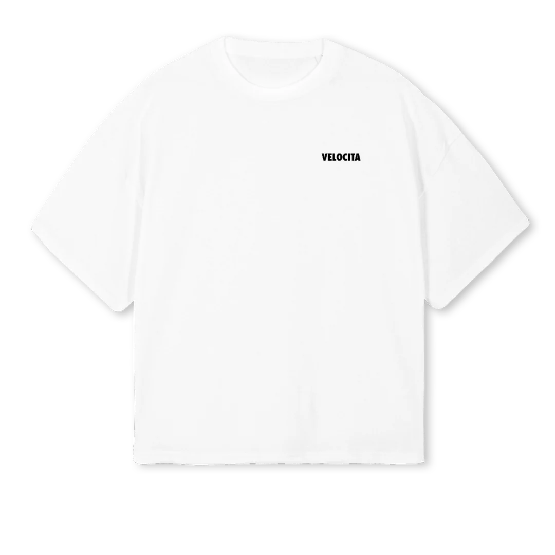 OVERSTEER White Oversized Boxy Tee.