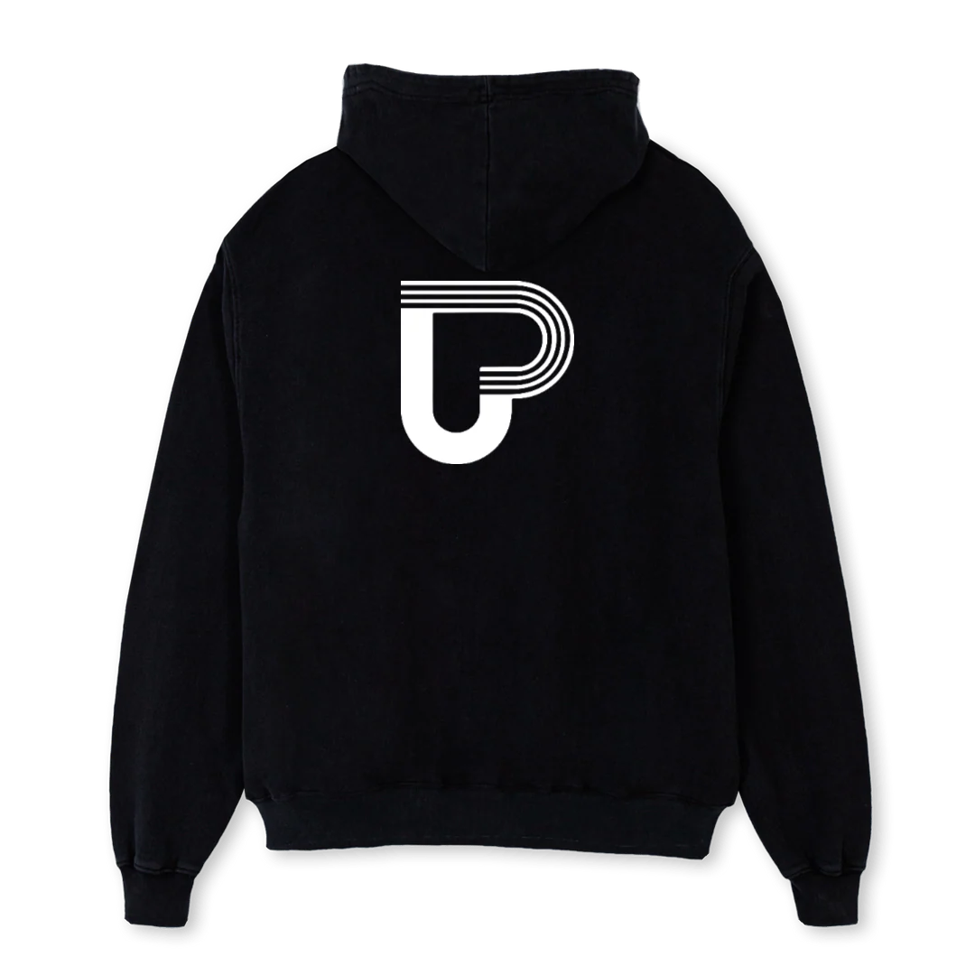 PACE ANDPURPOSEPRINT Black Oversized Hoodie. - Image 2