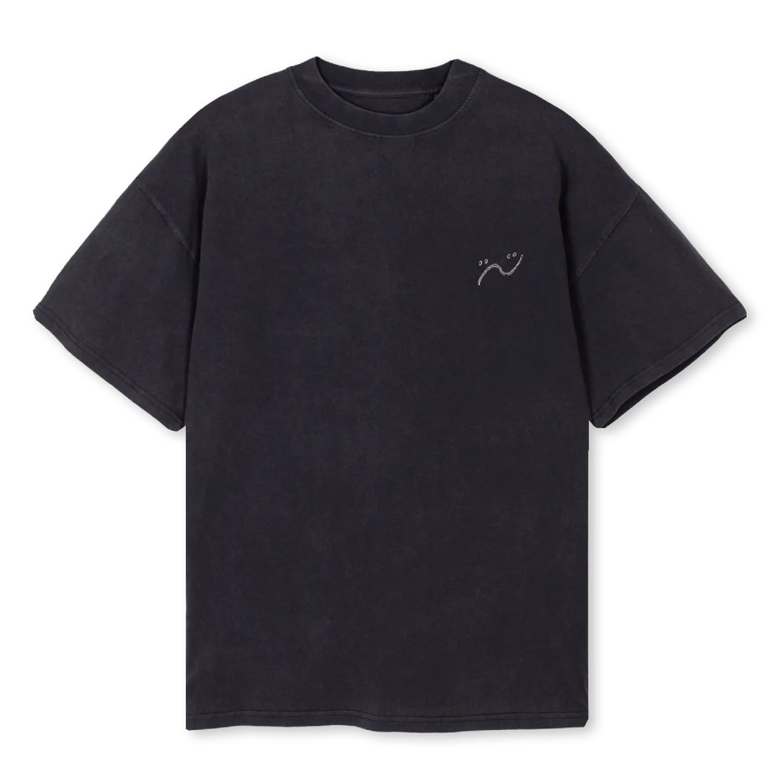 PAGES Vintage Black Oversized Tee.