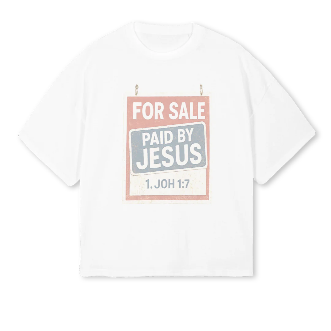PAID White Oversized Boxy Tee.